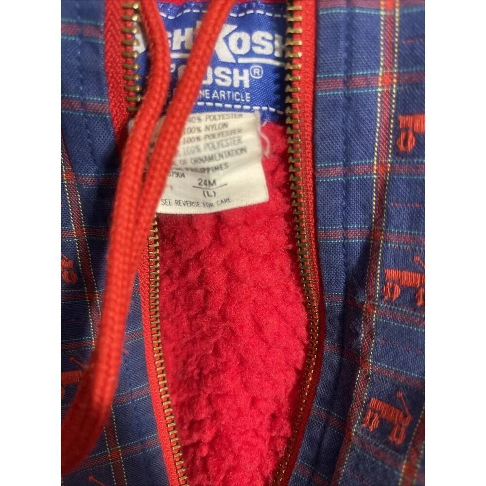 Vintage Oshkosh B’Gosh 24 month boys coat red & blue